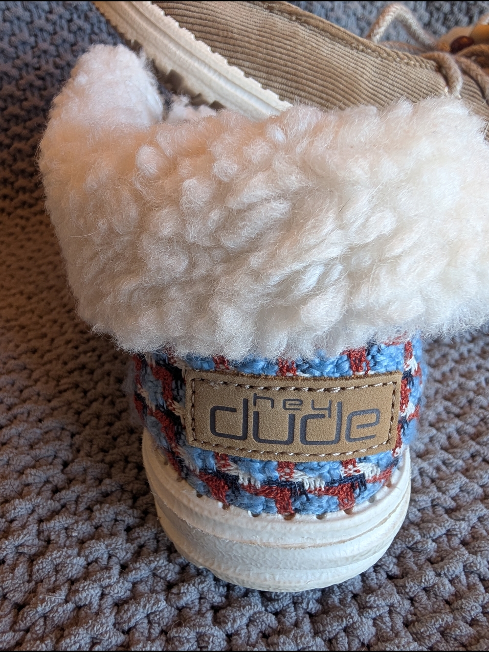 Hey Dude blue & Brown Shearling-Lined
